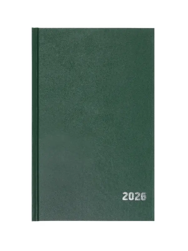Ежедневник датир 2026г А5 168л б/вин, Зеленый ТЕМНЫЙ