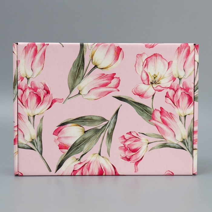 Коробка подарочная складная, упаковка, &laquo;Цветы&raquo;, 30.5 х 22 х 9.5 см