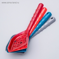 Совок изогнутый для кошачьего туалета, 28,5 х 11 х 1,6 см, микс цветов