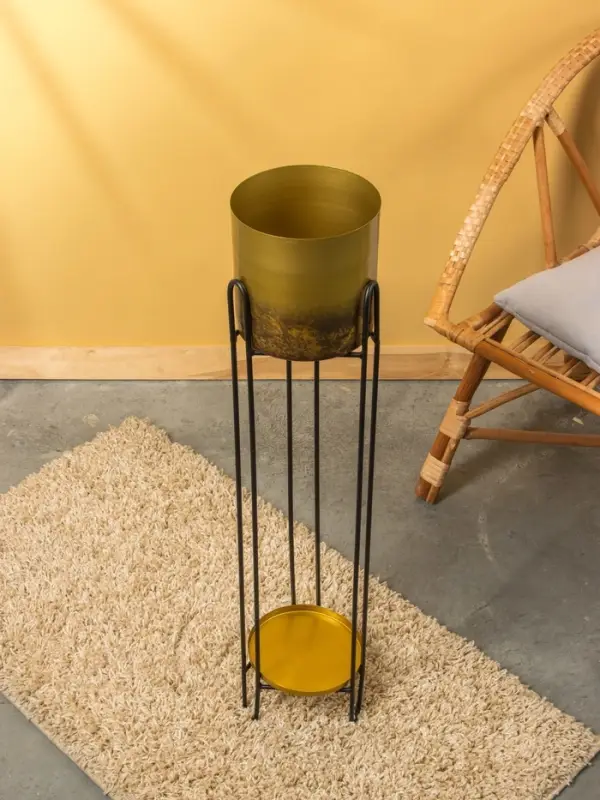 Кашпо на подставке "Хани" железо 18х18х89 см