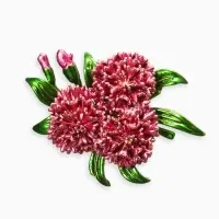 Брошь "Цветы Астры", цвет розово-фиолетовый в золоте