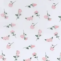 Бумага упаковочная тишью, &laquo;Садовые розы&raquo;, белый, 50 см &times; 70 см 17 грамм