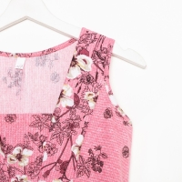 Платье домашнее женское , цвет розовый/голубой, размер 50