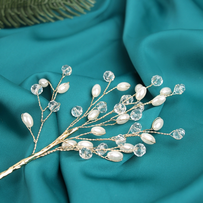 Новогодняя ветка декоративная &laquo;Зимнее волшебство. Хрустальная сказка&raquo;, пластик, 25 см, веточка