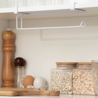 Держатель для полотенец навесной Доляна, 27×7,5×9,5 см, белый Держатель для полотенец навесной Доляна, 27×7,5×9,5 см, белый