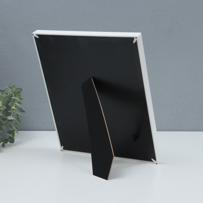 Фоторамка пластик на 1 фото 20х25 см "Сердце с бантиком" серебро бумага тиснение 26х2х31 см   107050