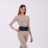 Поясная сумка на молнии, 3 отдела, цвет синий Поясная сумка на молнии, 3 отдела, цвет синий