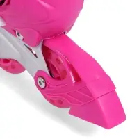 Коньки раздвижные BlackAqua, р. 35-38, для фитнеса, с роликовой платформой, цвет фуксия