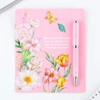 Ручка шариковая, синяя паста, 1.0 мм, на открытке металл, 1 мм «С 8 марта» Ручка шариковая, синяя паста, 1.0 мм, на открытке металл, 1 мм «С 8 марта»