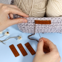 Набор нашивок &laquo;Hand made&raquo;, 5 &times; 1,5 см, 10 шт