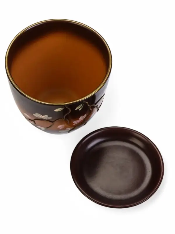 Горшок цветочный поддоном  5 л,  керамика, Миндаль (М)