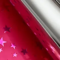 Пленка голография &laquo;Звёзды&raquo; розовый 70&times;100 см