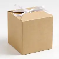 Коробка складная крафт, 10&times;10&times;10 см