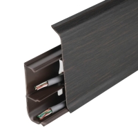 Плинтус напольный 70мм 2,2м "Деконика", 303 Венге темный