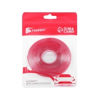 Клейкая лента TORSO, прозрачная, двусторонняя, акриловая, 6 мм &times; 5 м