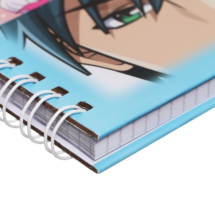 Набор подарочный Mazari "АНИМЕ", в комплекте: блокнот (17,5 x 19,5 см, 48 листов в клетку, с замочком, 70г/м2), ручка шариковая синяя автоматическая 0,7 мм