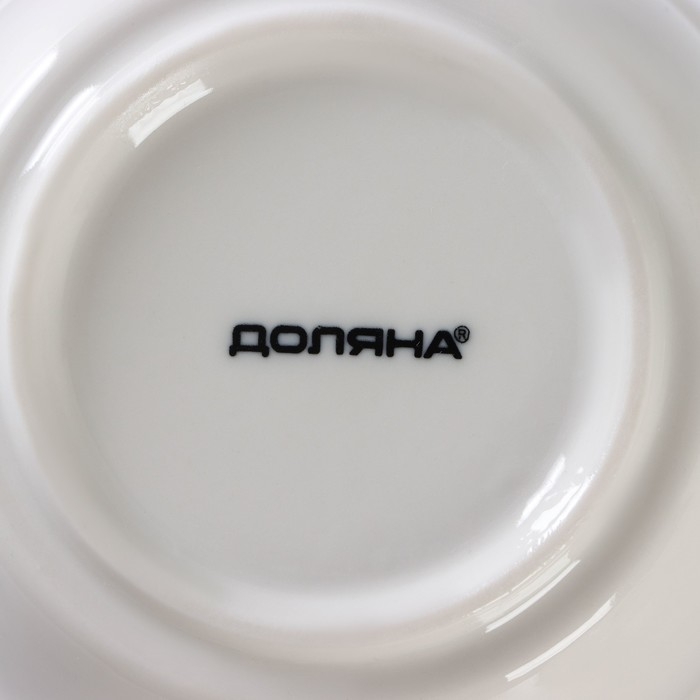 Набор керамический для фондю Доляна &laquo;Глянец&raquo;, 6 предметов: чаша 400 мл, подставка, 4 шпажки, цвет белый