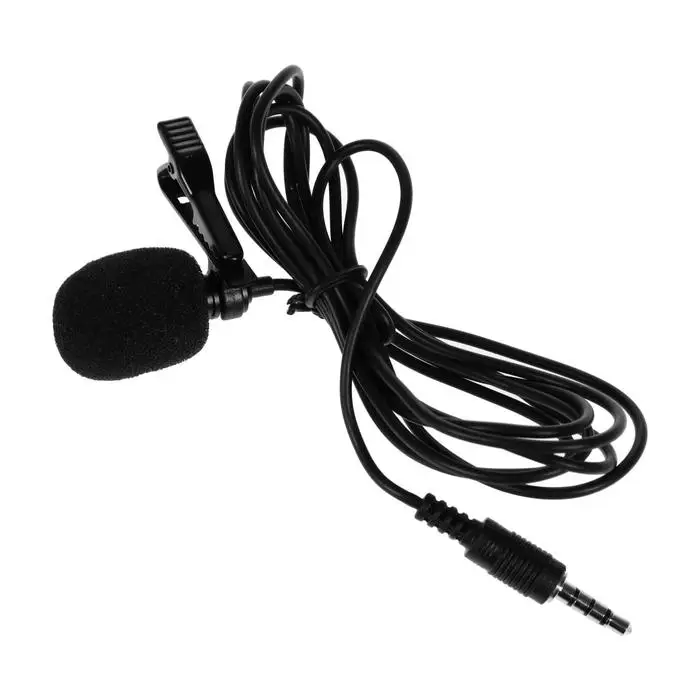 Микрофон на прищепке G-101, 100-16000 Гц, -32 дБ, 2.2 кОм, Jack 3.5 мм, 1.5 м, черный