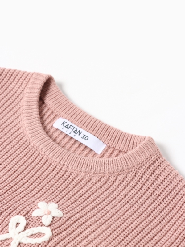 Джемпер детский KAFTAN Love р.34 (122-128 см), розовый