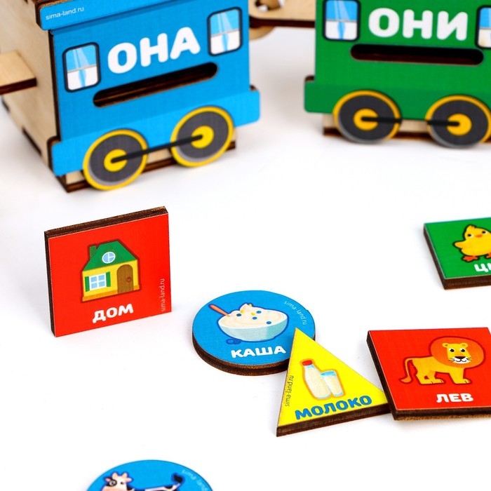 Сортер из дерева &laquo;Умный паровозик&raquo;