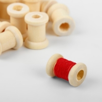 Набор деревянных катушек без покрытия, 50 шт, d = 1,3 &times; 1,9 см