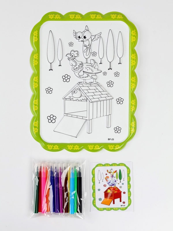 Набор для творчества: создание игрушки и раскраска "Веселая курочка"