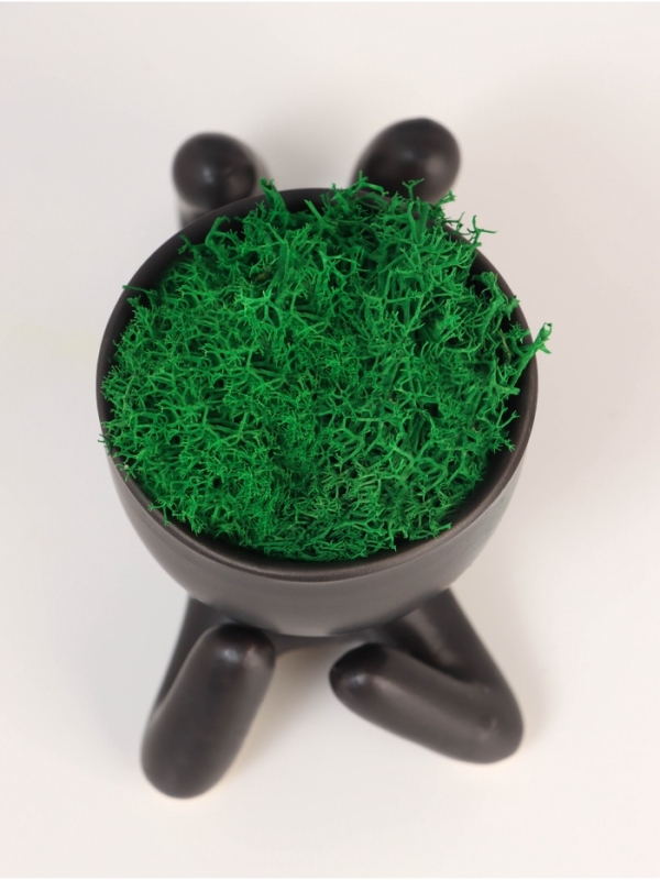 Кашпо керамика "Мистер Грин на лайте" 8,5*7*12 см черный