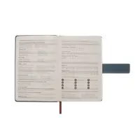 Ежедневник недатированный формат А5, с хлястиком, 128л, линия, пвх, Индиго