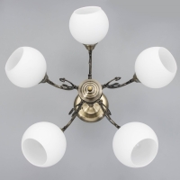 Люстра "Аурелия" 5x60Вт E27 античная бронза 60х60х30см.