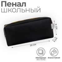 Пенал мягкий, 1 отделение, 90 х 200 х 50 см, объёмный, искусственная кожа, Calligrata "Черно-золотой" Пенал мягкий, 1 отделение, 90 х 200 х 50 см, объёмный, искусственная кожа, Calligrata "Черно-золотой"