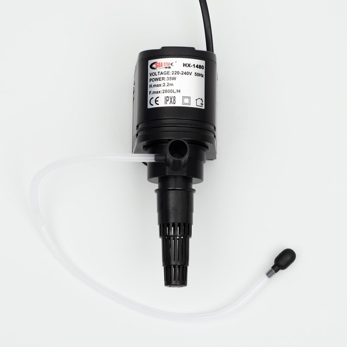 Помпа аквариумная Sea Star HX-1480, 2800 л/ч, 35 Вт, высота подъема воды 2,2 м Помпа аквариумная Sea Star HX-1480, 2800 л/ч, 35 Вт, высота подъема воды 2,2 м