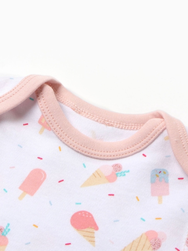 Боди детское с длинным рукавом, цвет белый, рост 62 см