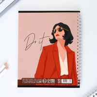 Тетрадь в клетку, 96 листов А5 на спирали, Lady, обложка мелованный картон 215 г белизна 96%