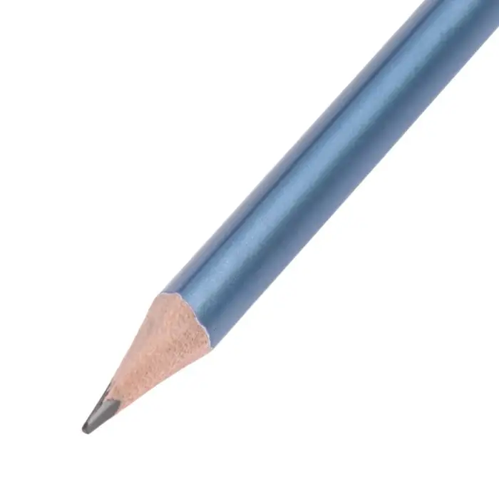 Карандаш чернографитный с ластиком ErichKrause "Metallic", НВ, грифель d=2,2 мм, дерево, трехгранный в тубусе, металлик микс