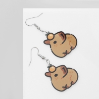Серьги акриловые &laquo;Капибара&raquo;, цвет коричневый