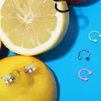 Пирсинг в бровь &laquo;Шарики&raquo; дуо круг, d=0.8 см, МИКС (фасовка 20 шт.)