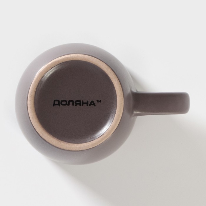 Кружка Доляна &laquo;Пастель&raquo;, 360 мл, керамика, коричневый