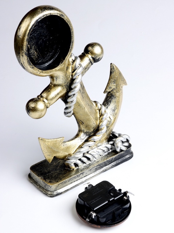 Часы настольные интерьерные &laquo;Якорь&raquo;, на батарейках, 18&times;7&times;27 см, d-8 см
