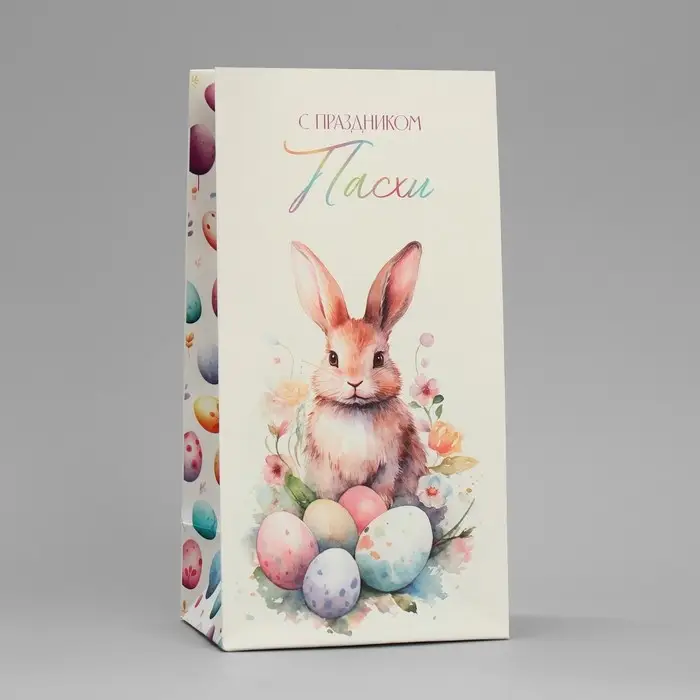Пакет подарочный без ручек &laquo;Пасха в сердце&raquo;, 10 х 19.5 х 7 см
