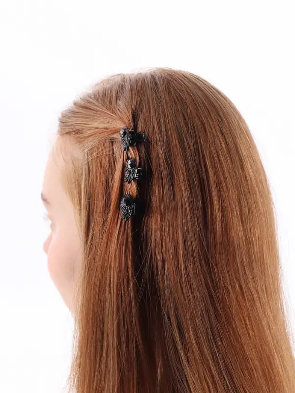 Крабик для волос &laquo;Чёрный ажур&raquo;, подсолнух, 2.5 см, чёрный