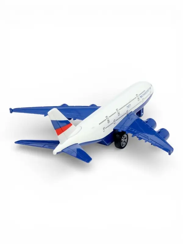 Модель металл. "Авиалайнер", 22 см, свет-звук, инерц., подв. детали 1706C158-R (36)