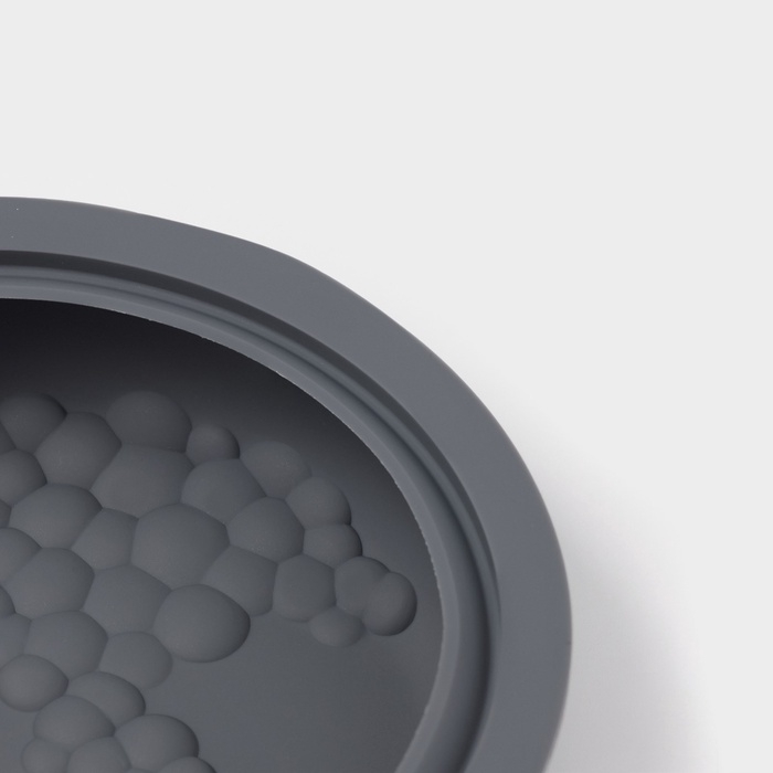 Форма для выпечки и муссовых десертов Доляна &laquo;Воздушность&raquo;, силикон, 18,5х4,5 см, внутр. d=17 см, серая