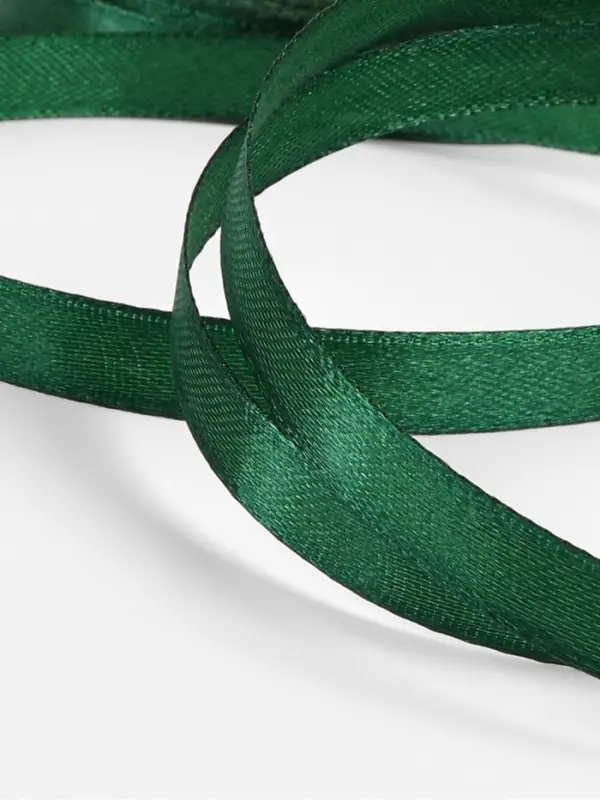 Лента атласная, 10 мм, 23&plusmn;1 м, тёмно-зелёная №128