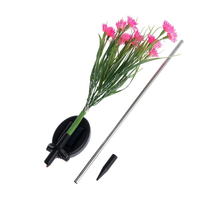 Садовый светильник на солнечной батарее &laquo;Маргаритки&raquo;, 70 см, 42 LED, свечение белое