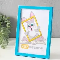 Фоторамка пластик "Акварель" 15х21 см, лазурный(пластиковый экран) 10559053