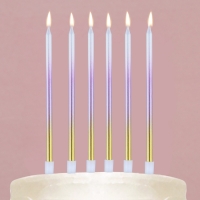 Свечи для торта &laquo;Make a wish&raquo;, 6 шт., 13 х 0,5 см