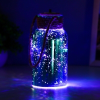 Ночник "Ласси" LED от батареек синий 8х8х17 см RISALUX Ночник "Ласси" LED от батареек синий 8х8х17 см RISALUX