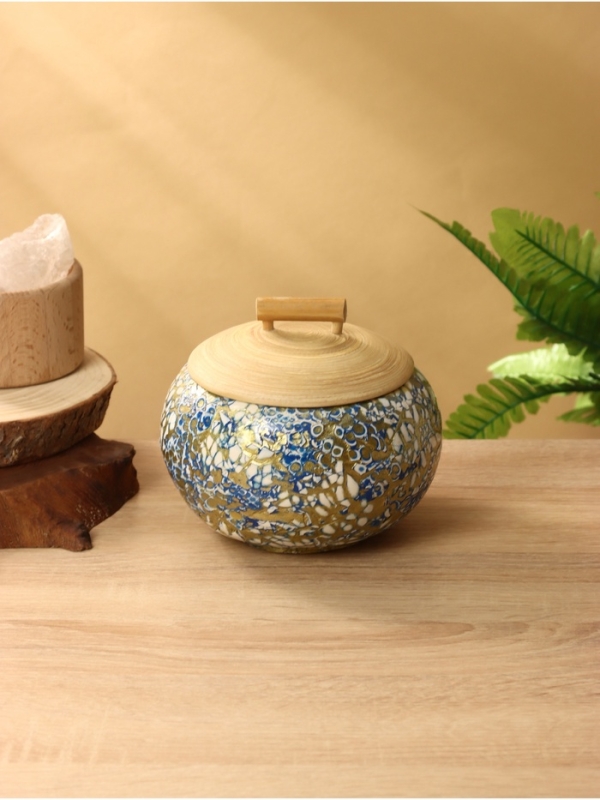 Банка для сыпучих продуктов 15х15х14 см, бамбук