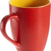 Кружка Bright Tulip, матовая, красная с желтым