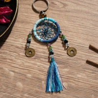 Брелок "Ловец снов" 4х15 см. сине-голубой